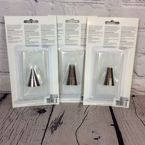 Wilton Cake Decorating Tips & Disposable Bags Large Star Ribbon Dot Meringue - Picture 9 of 9